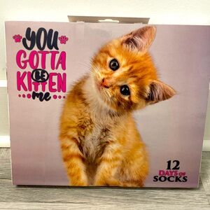 NIB Gift set of 12 pairs of kitten Socks. 🐱